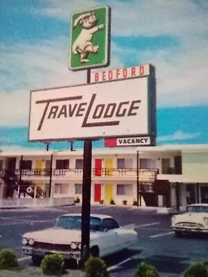 Bedford Travel Lodge Bedford Massachusetts Postcard • $8