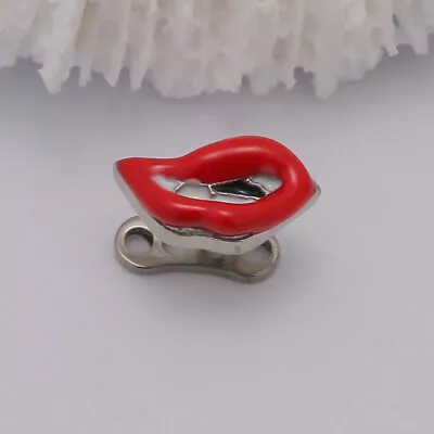 1PC Red Mouth Micro Dermal Anchor Jewelry Top Skin Diver Implants Piercing • $9.99