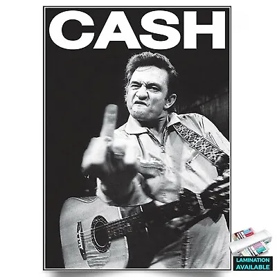£0.99 • Buy Johnny Cash Photo Vintage Black White Poster Print | A5 A4 A3 A2 A1 | *LAMINATES