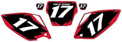 2007 HONDA CRF450 Custom Pre-Printed Backgrounds Black With Red Shock Series • $43.99