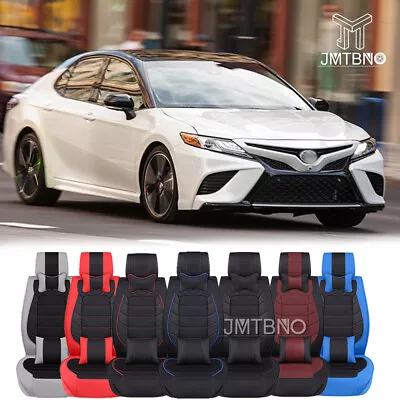 For Toyota Camry Corolla Full Set Car Seat Covers PU Leather Front+Rear /2Front • $99.52