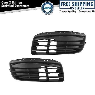 $29.71 • Buy Front Bumper Fog Light Grille Grill Cover Cap Black Pair Set 2 For VW Jetta MK5