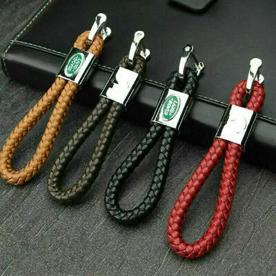 Pu Leather Hand Woven Car Logo Key Holder Carrier Keyring Automobile Keychain# • $8.79