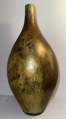13.5” Gold Colored Decorative Vase • $8
