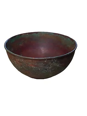 Antique Middle Eastern Copper Etched Bowl • $79