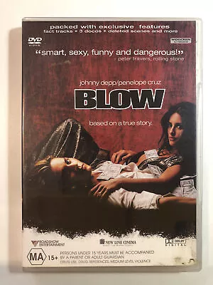 Blow (DVD 2001) Region 4 BiographyCrimeDrama Johnny Depp Penelope Cruz • $4.49