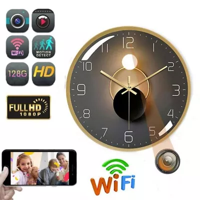 HD 1080P Wifi IP Wall Clock Security Nanny Camera Recorder Motion Detection DVR • $82.99