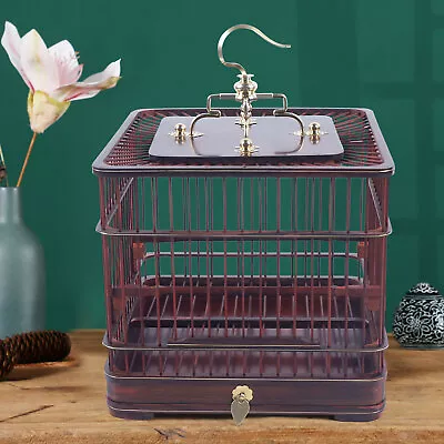 9*9*8  Vintage Bird Cage Wooden Aviary House Birdcage Parrot Macaw W/Stand • $38.96