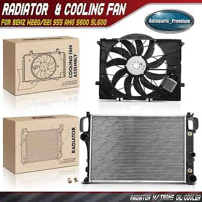 Radiator & Cooling Fan Assy Kit For Mercedes-Benz W220/221 S55 AMG S600 SL600 • $337.99
