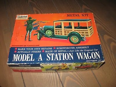 Vintage 60s Gabriel Ford Model A Station Wagon Metal Kit  100% Complete • $59.99