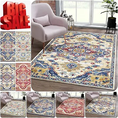 Large Traditional Rugs Modern Living Room Hallway Runner Rug Bedroom Carpet Mats • £7.35