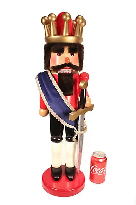 Rare Steinbach Carved Wood 26  Extra Large King Arthur Nutcracker W/ Sword • $329.95