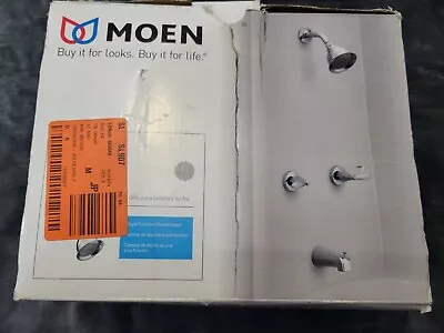 New In Open Box Moen Adler Tub & Shower Faucet 2 Handles With Valve Chrome  • $54.99