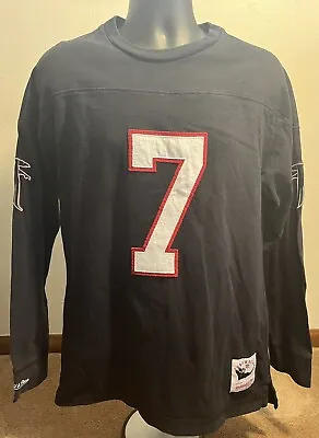 Mitchell & Ness Michael Vick Falcons Number Long Sleeve L Legacy Black Jersey • $49.95