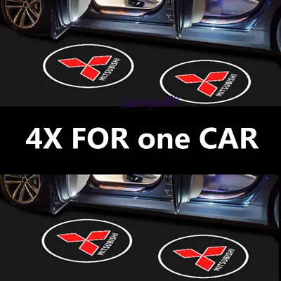 4X For Mitsubishi CAR Door Projector Wireless LED Ghost Shadow Welcome Lights • $21.95