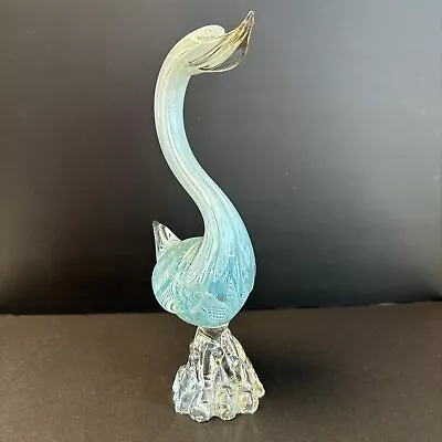 Vintage Italian Murano Hand Blown Glass Venetian Duck Bird Figurine 8  • $124.95