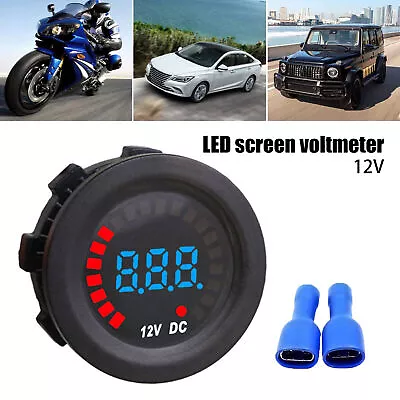 Volt Meter Dual Battery Monitor LED Digital 12v Car Boat Voltage Marine Gauge • £9.59