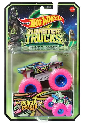 Hot Wheels Monster Trucks Glow In The Dark Rodger Dodger 1:64 Scale Truck ✅ • £9.95
