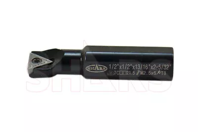 Shars 1/2  Indexable Stubby Length Boring Bar + TCMT Insert + Certificate !] • $16.50