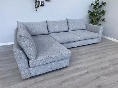 White Meadow FLOYD Fabric Corner Sofa With LHF Open End Chaise - RRP £2325 • £895