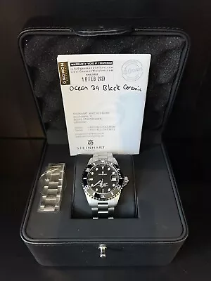 Steinhart Ocean 39 Black Ceramic Diver Watch • $375
