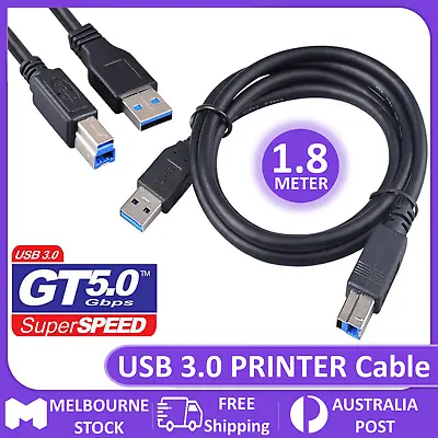 $1.69 • Buy USB 3.0 Type A Male To B Printer Cable For HP Canon Dell Brother Epson Universal