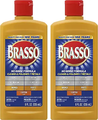 Brasso Metal Polish 8 Oz Bottle For Brass Copper Stainless Chrome Aluminum • $19.76