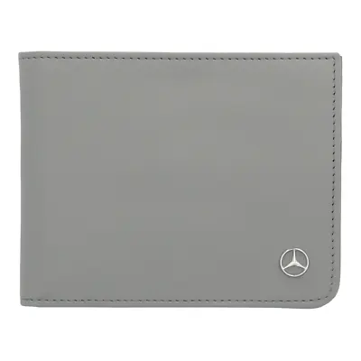 Mercedes Benz Original Wallet With Ridf Protection Cattle Leather Grey New Boxed • $124.86