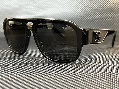 DOLCE & GABBANA DG4403 501 87 Black Pilot 58 Mm Men's Sunglasses • $162