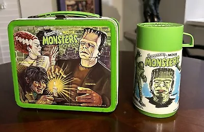 Vintage 1979 Universal Movie Monsters Aladdin Metal Lunch Box W/ Thermos • $202.50