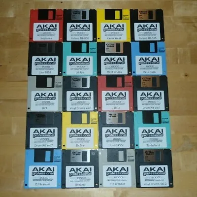 Akai MPC 2000XL X20 Diskettes Drum Kit Sounds Samples Floppies Floppy • $59.99