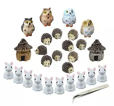 Miniature Garden Ornaments 24pcs Miniature Ornaments Kit Set Fairy Garden Figuri • $15.56