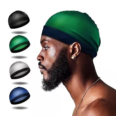 4 Pcs Silk Wave Cap Compression Over Silky Durag Stocking Wave Caps For Men • $19.70