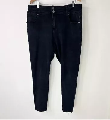 Women's City Chic Harley Skinny Stretch Black Jeans Size 20 • $12