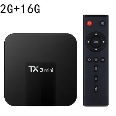 TX3 Mini For Android10 4K SMART TV Media Player Quad-Core WIFI 2GB+16GB • £24.95