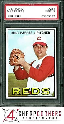 1967 Topps #254 Milt Pappas Reds Psa 9 • $49.99