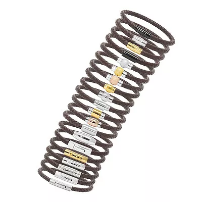 Unisex Men's Genuine Leather Stainless Steel Magnetic Clasp Bracelet Brown • $7.99