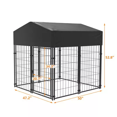 Heavy Duty Dog Kennel Pet Welded Metal Playpen Large Animal Cage Outdoor Indoor • $149.90