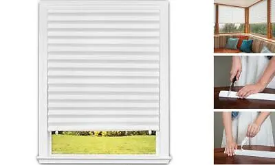 NEW 6-Pk Paper Window Blinds Black Out Pleated 36 X 72 Inch Sun Shade Pull Down • $29.33