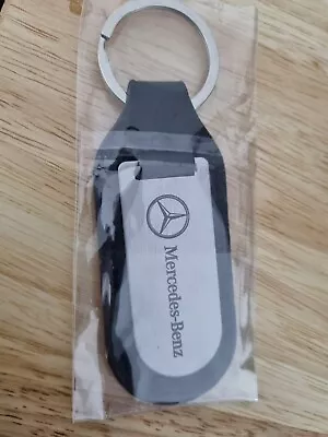 NEW Mercedes-Benz Genuine Leather & Chrome Keyring • $15.55