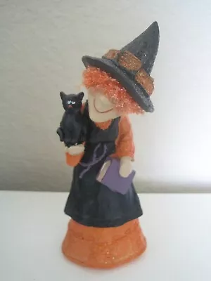 Transpac Witch W Black Cat  Figurine • $12.97