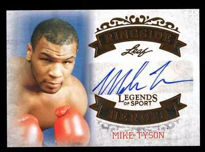 2015 Leaf Legends Of Sport Mike Tyson Ringside Heroes Auto Autograph ZC4866 • $121.49