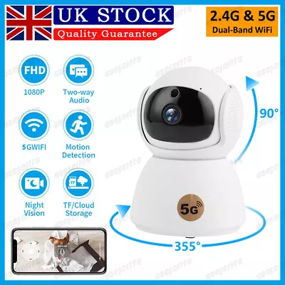 5G 1080P IP Camera Wireless WIFI Indoor CCTV HD PTZ Smart Home Security IR Cam • £18.49