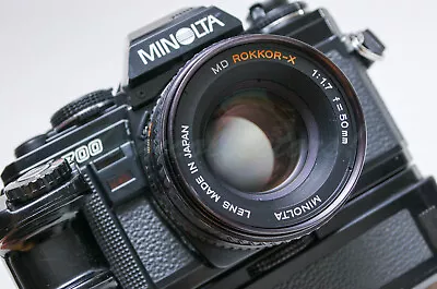 Minolta X-700 MPS SLR 35mm Film Camera Black W/Minolta MD Rokkor-X 50mm 1.7 Lens • $99