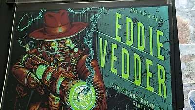 Eddie Vedder Poster 2014 Australia Signed By Artist Munk One #92/100 AP  • $225