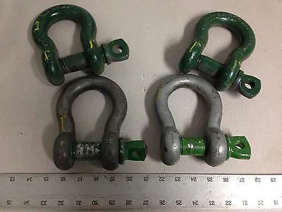 Lot Of 4 - WLL 8-1/2T RIGGING SHACKLE SHACKLES CLEVIS 1  PIN • $35.60