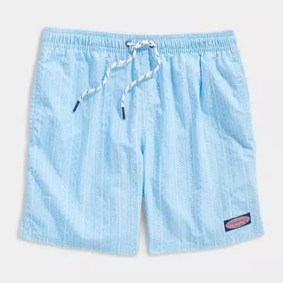Vineyard Vines 7  Island Trunks Swim Suit Men Size Small Light Blue #1m001144 • $22.49