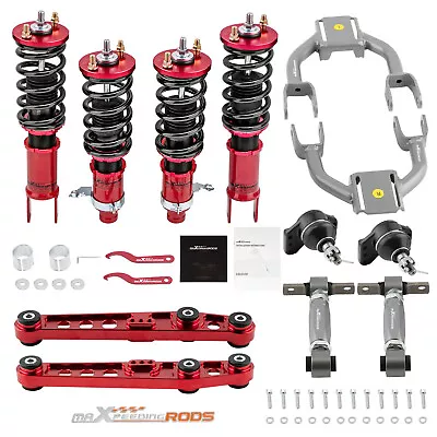 Coilovers + Lower Control Arm Front Upper Rear Camber Kit For Honda Civic 92-95 • $355