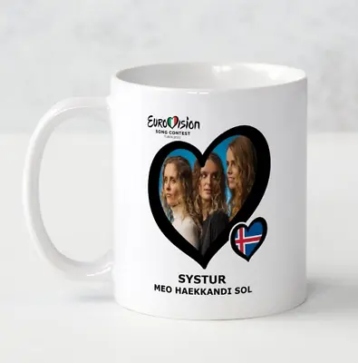 £8.99 • Buy Eurovision 2022 Iceland Systur Meo Haekkandi Sol Mug Eurovision Party Gift