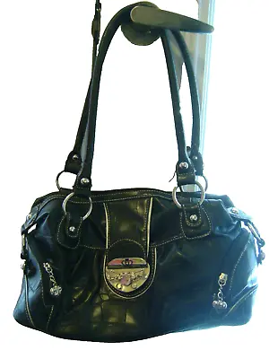 Black Kathy Van Zeeland Designer Handbag Purse • $24.99